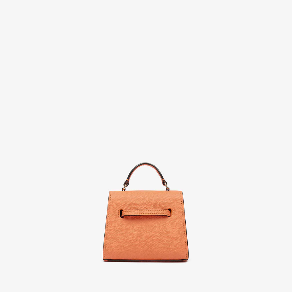 Iside Belt Bag - Peach Orange - Vitello VS - Valextra - 5