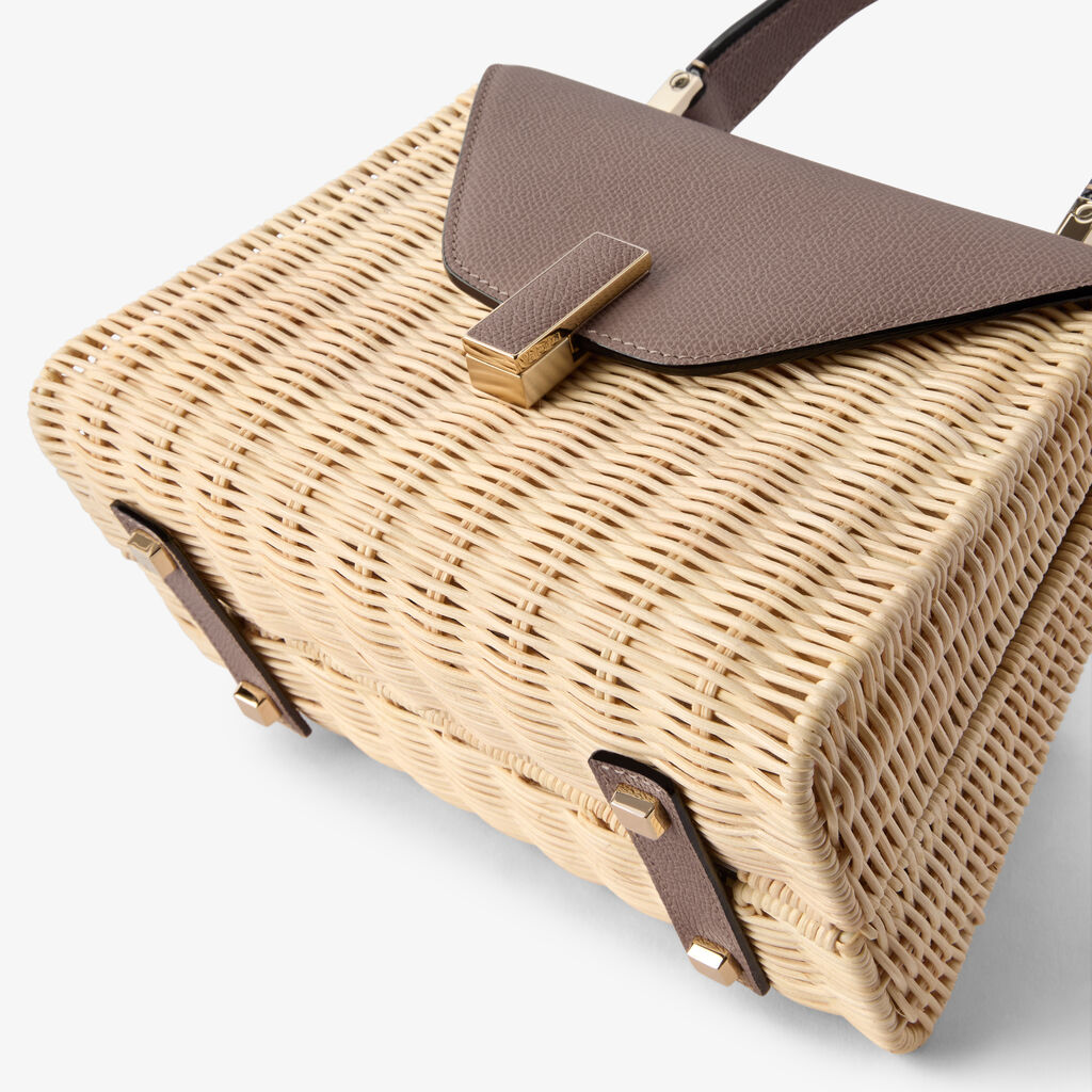 Borsa a Mano Iside Vimini Mini -  - Midollino/Vitello VS - Valextra - 4