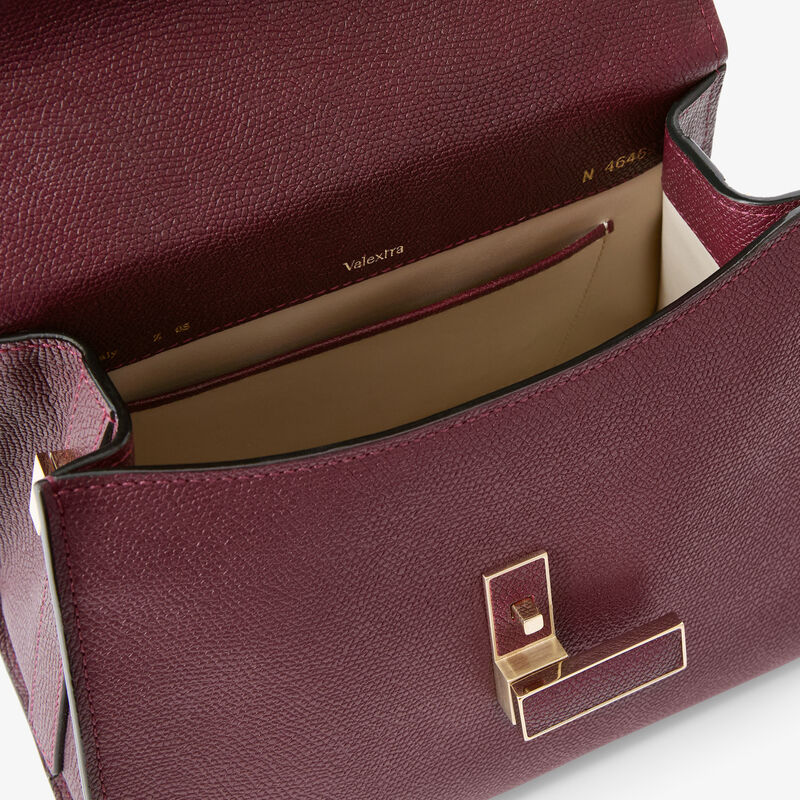 Iside Top Handle Mini Bag - Claret Red - Millepunte calf leather - Valextra - 3