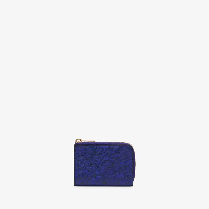 Key Holder Zip Around - Royal Blue - Millepunte calf leather - Valextra - 1