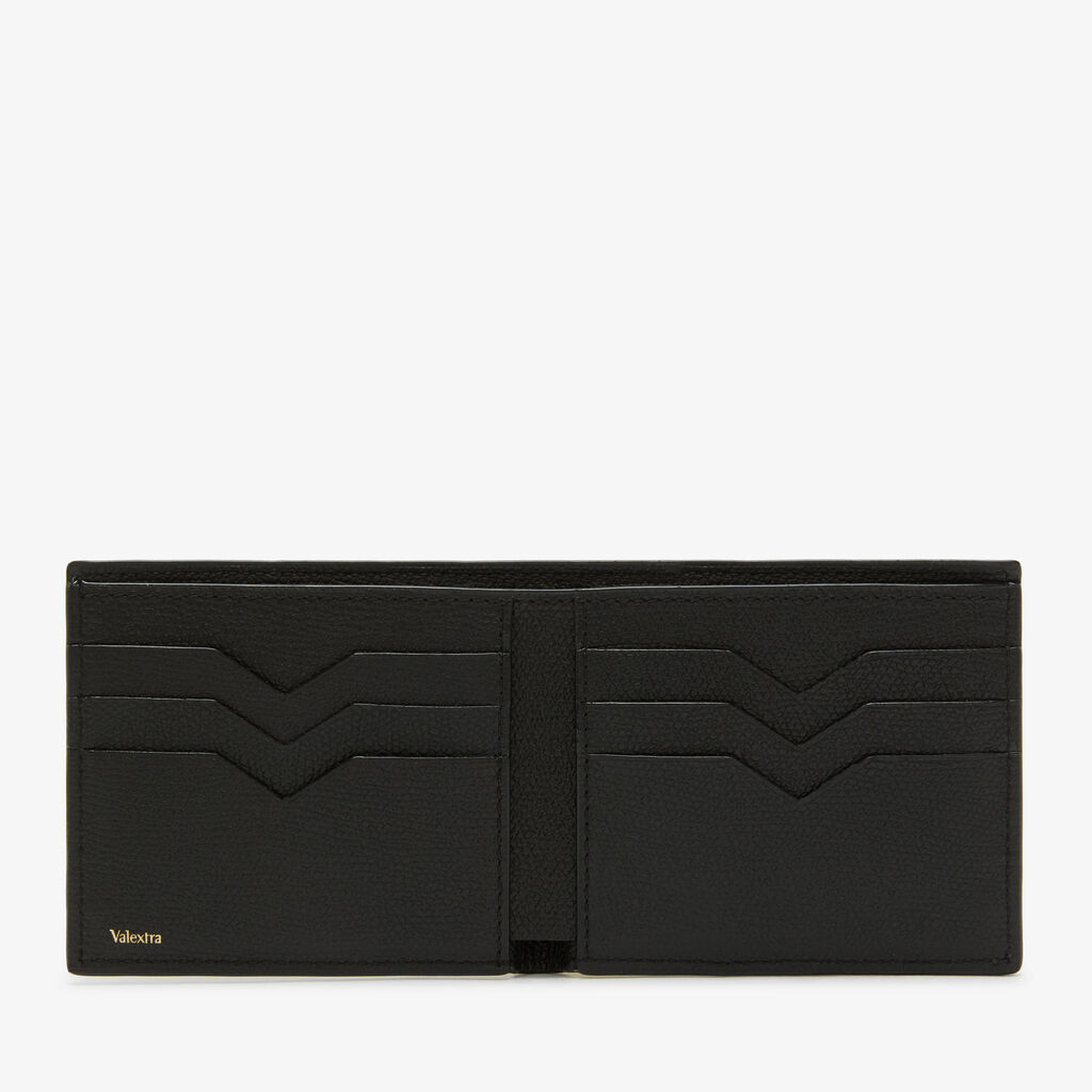 Bifold wallet 6 cc - Black - Vitello VS - Valextra - 4