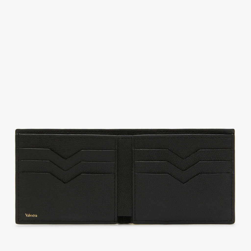 Portafoglio bifold 6 carte di credito - Nero - Vitello VS - Valextra - 4