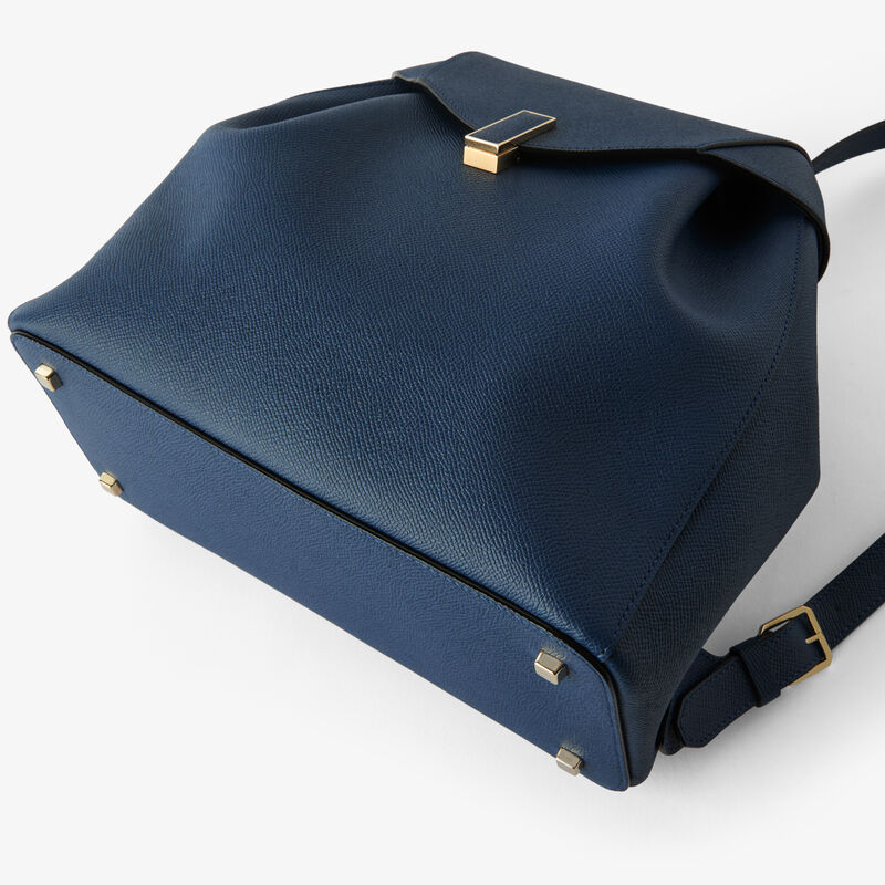 Iside Medium Backpack - Sapphire Blue - Millepunte Soft calf leather - Valextra - 5