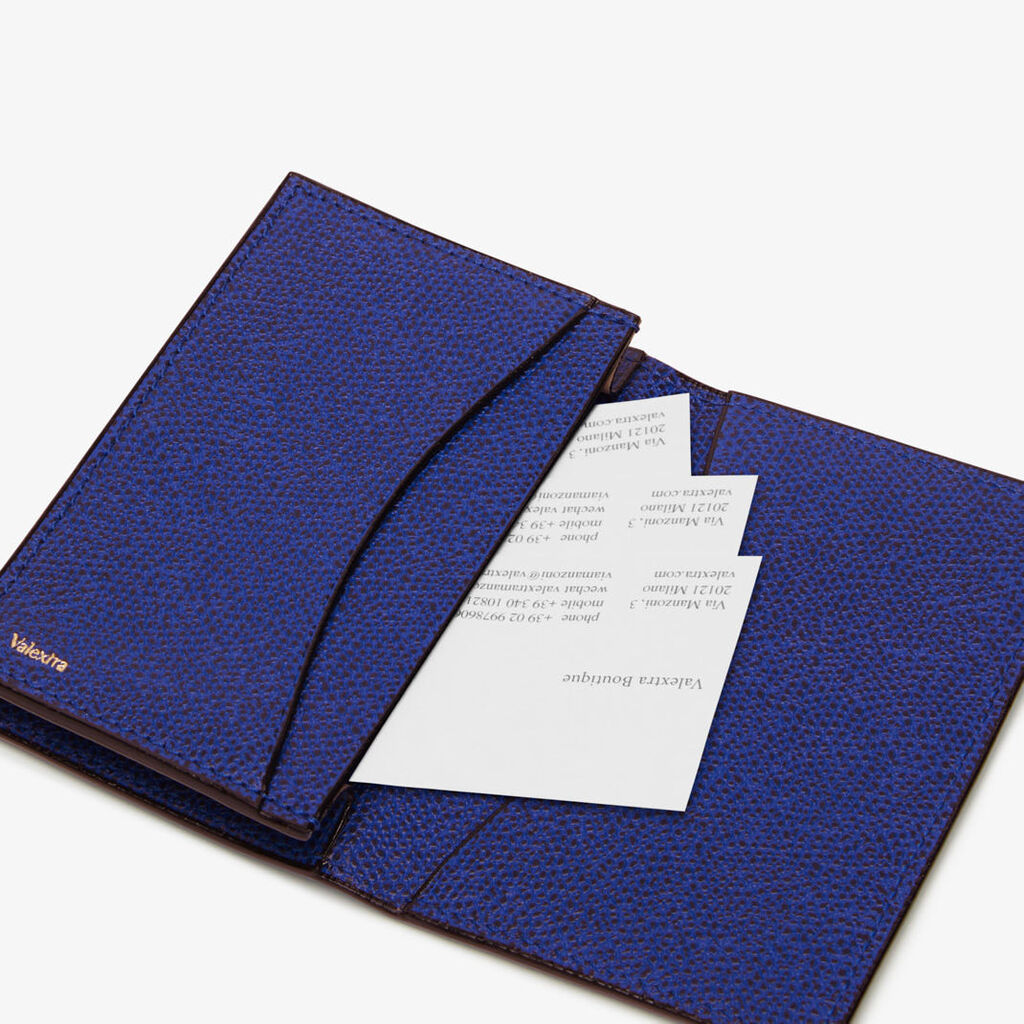 Card Case Onda - Royal Blue - Vitello VS - Valextra - 3