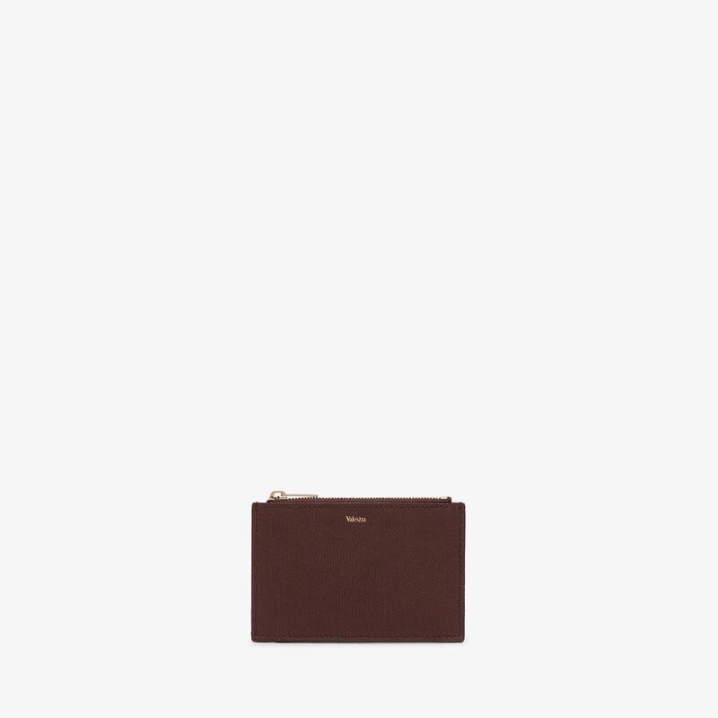 Card Holder 3CC with Zip - Coffee Brown - Millepunte calf leather - Valextra - 4