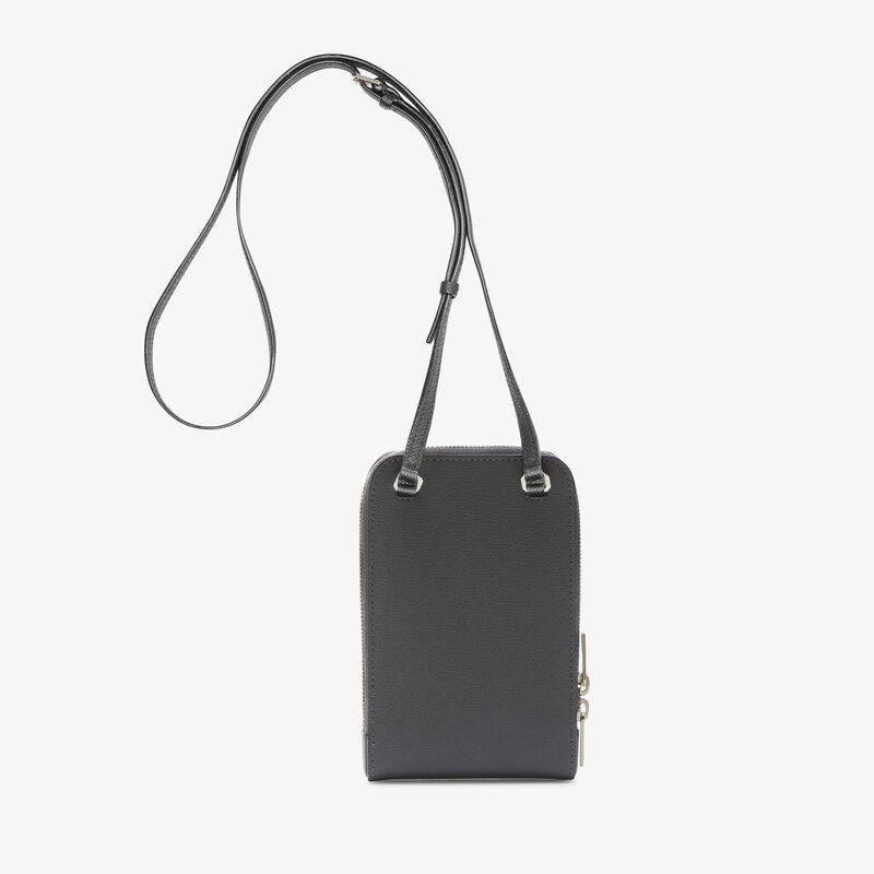 Crossbody Phone Case - Smokey Grey - Millepunte calf leather - Valextra - 4