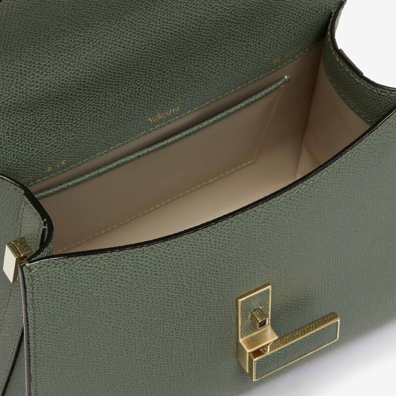Iside Top handle mini bag - Musk Green - Millepunte calf leather - Valextra - 3