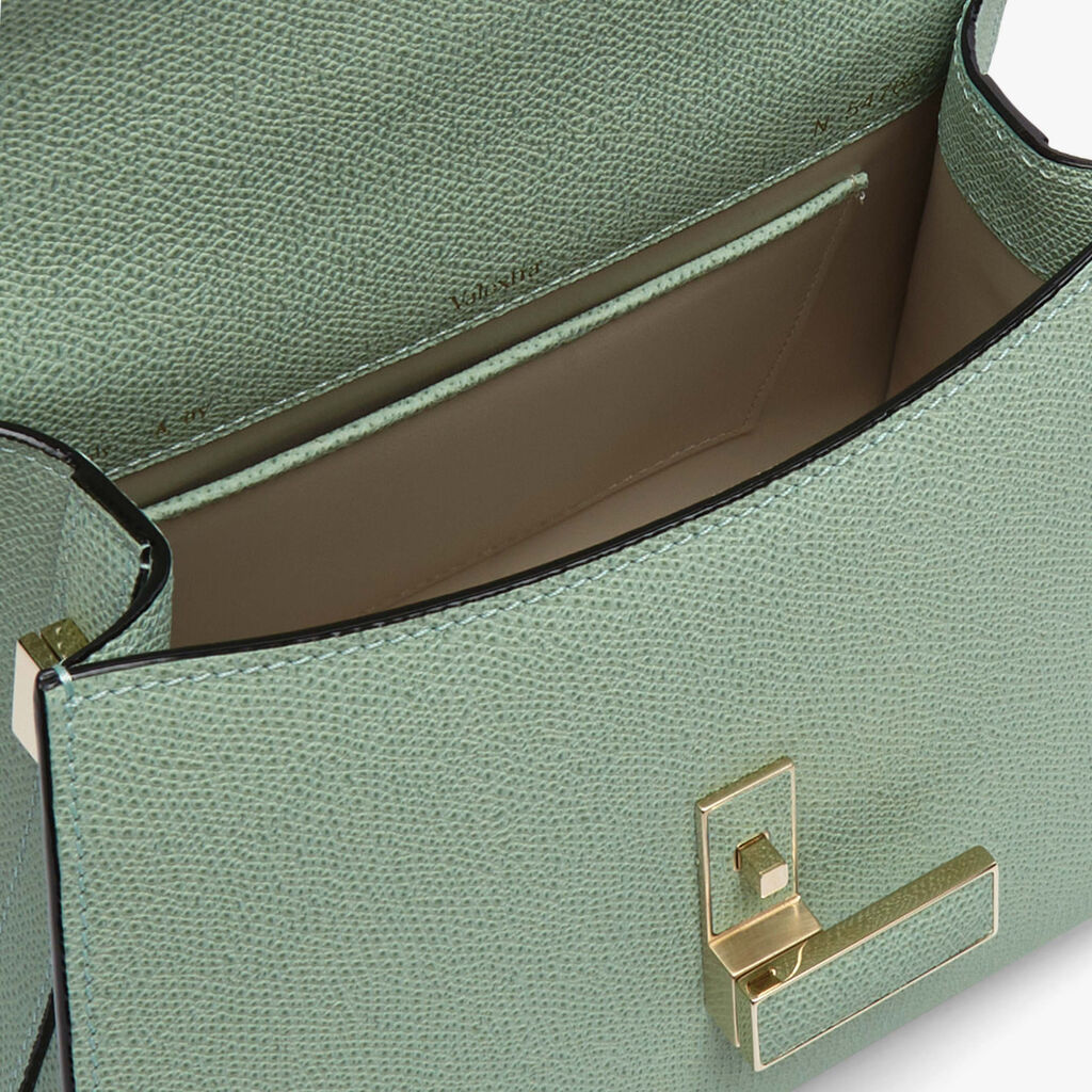 Borsa a Mano Iside Mini - Verde Acqua - Vitello VS - Valextra - 3