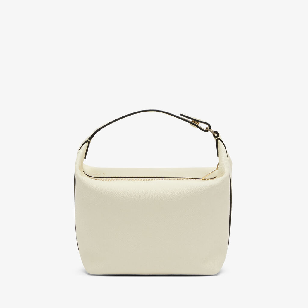 Mochi Top Handle Mini Bag - Pergamena White - Vitello Millepunte Soft - Valextra - 6