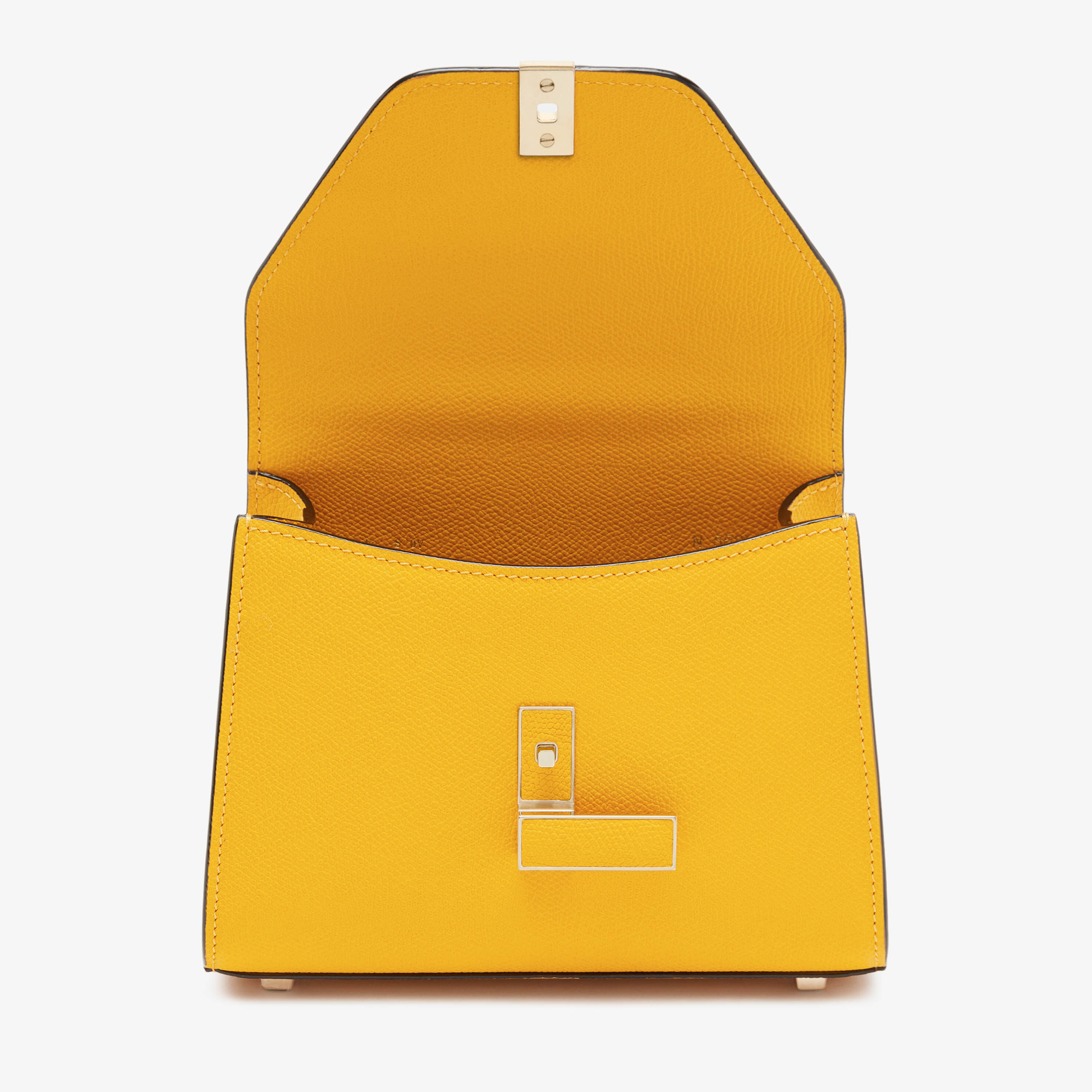 Women s Yellow Leather crossbody Micro bag Valextra Iside
