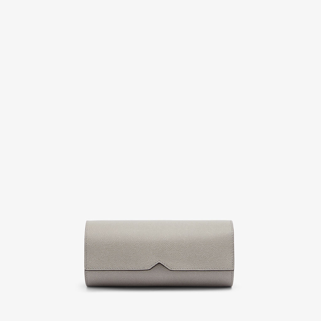 Valextra Astuccio con matite colorate in Pelle Grigia chiara | Valextra