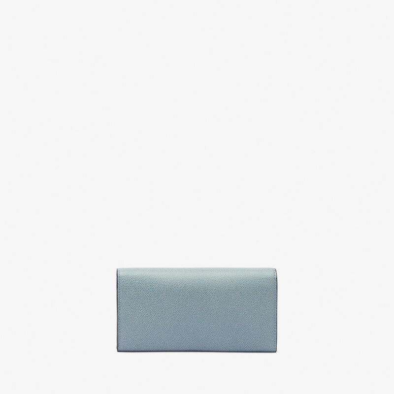 Iside continental purse with chain - Smokey Blue - Millepunte calf leather - Valextra - 5