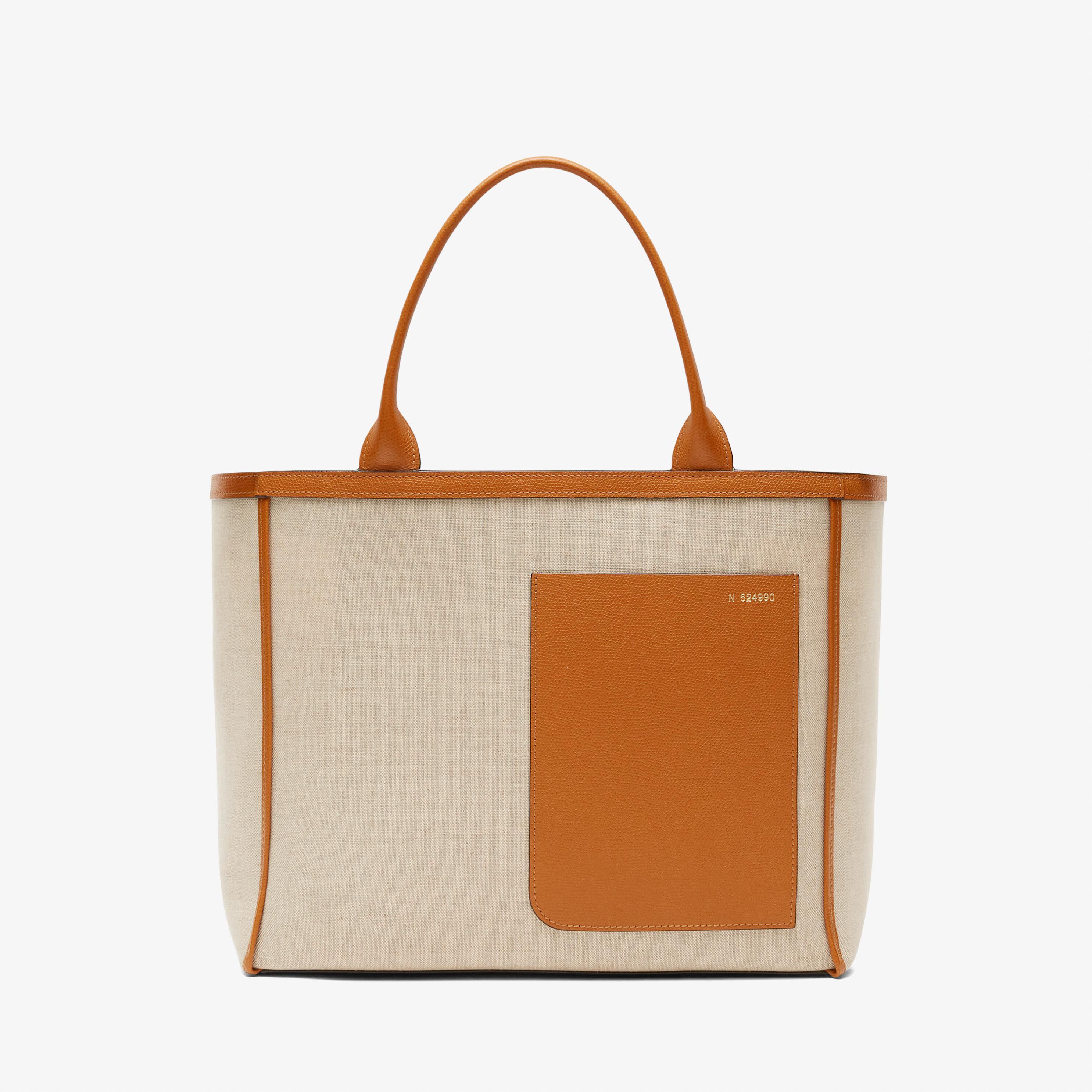 Shopping Medium Bag Canvas Sand Brown Havana Brown