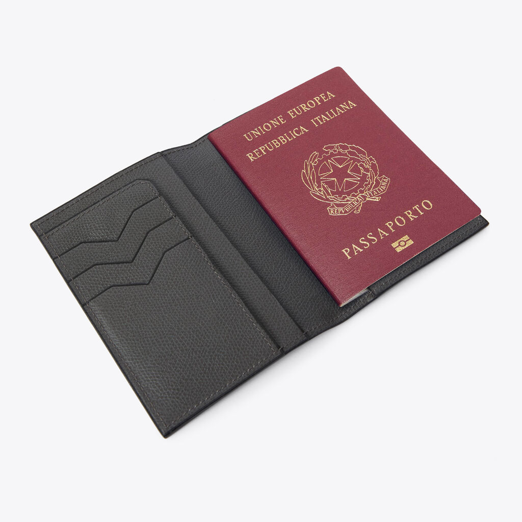 Passport Holder 3CC - Smokey Grey - Vitello VS - Valextra - 3