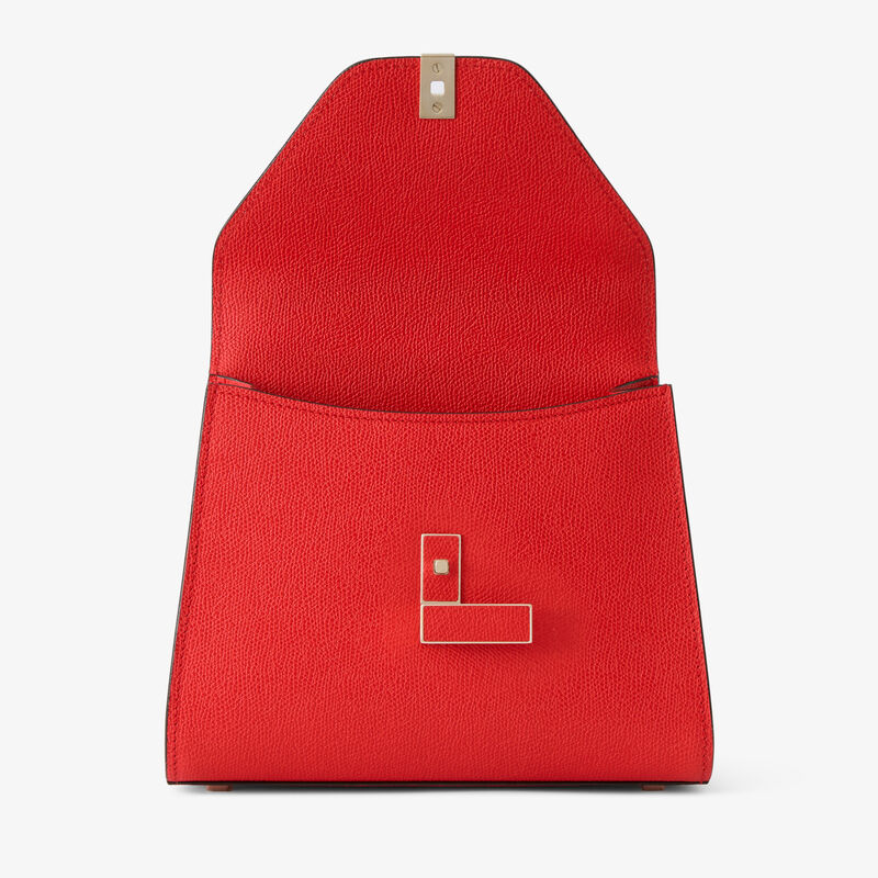 Iside Top handle mini bag - Crimson Red - Millepunte calf leather - Valextra - 7