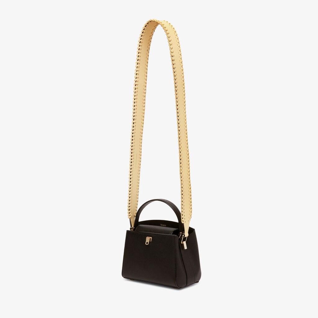 Braided Shoulder Strap - Cream Yellow - Vitello VS-Infilatura Punto Festone - Valextra - 2