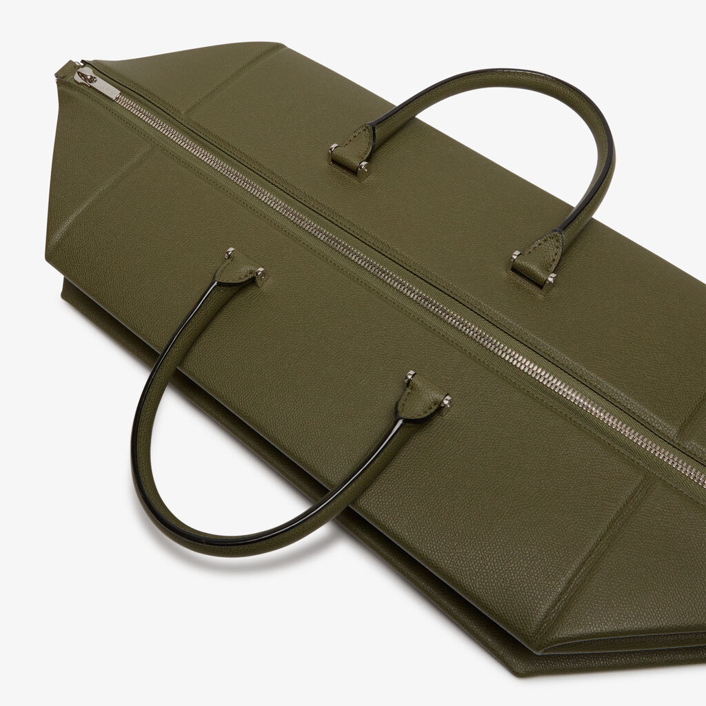 Polyhedral Travel Bag - Military Green - Vitello VS - Valextra - 4