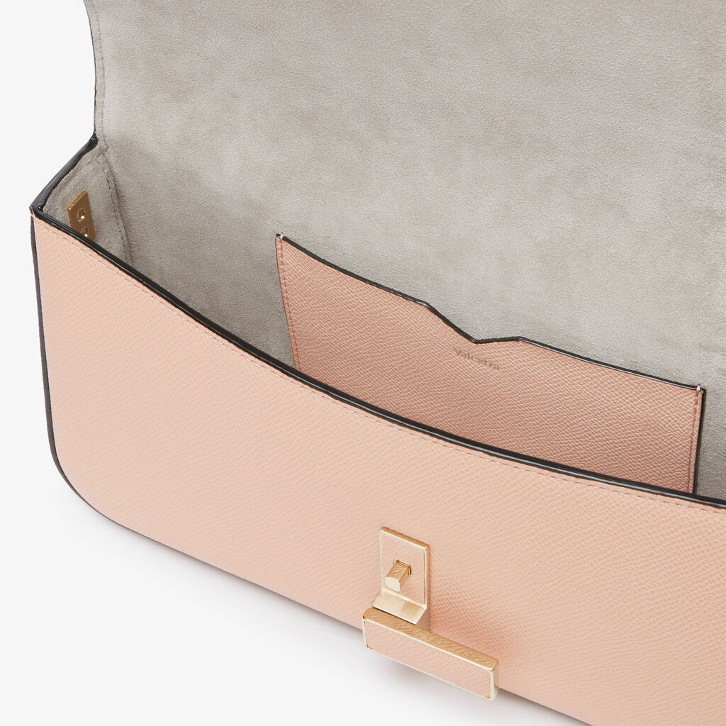 Iside Shoulder Bag - Bonne Mine Pink - Vitello Millepunte Soft - Valextra - 2