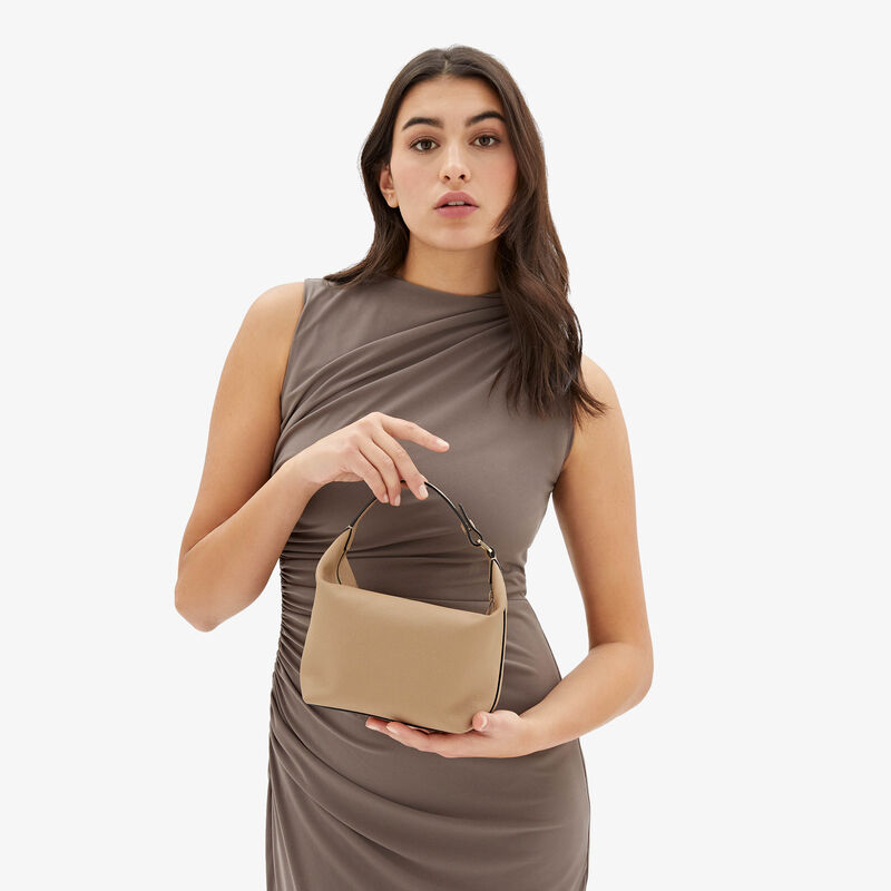 Mochi Top Handle Mini Bag - Cashmere Beige - Millepunte Soft calf leather - Valextra - 2