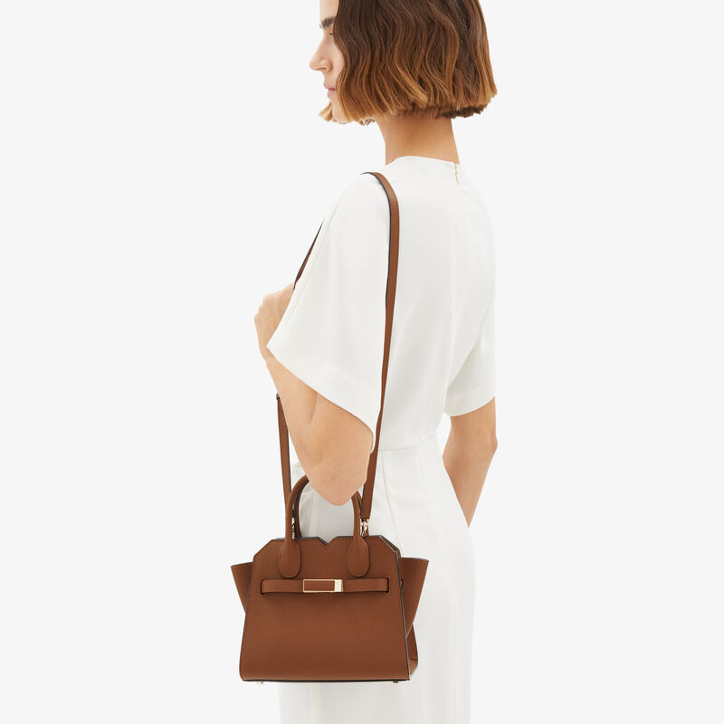 Milano Crossbody Micro Bag - Chocolate Brown - Millepunte Soft calf leather - Valextra - 2