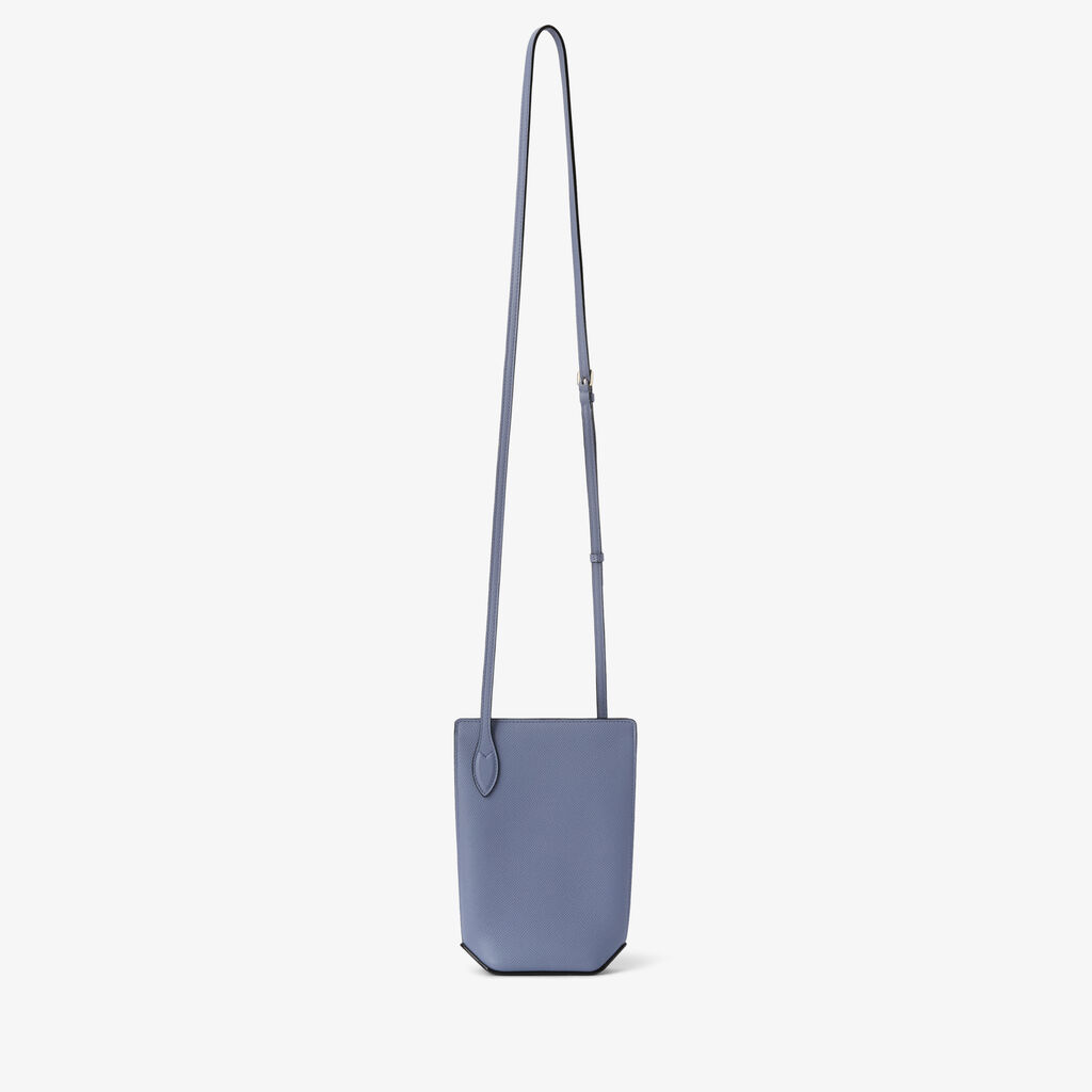 Vivi Crossbody Phone Bag - Hydrangea Blue - Millepunte Soft calf leather - Valextra - 3
