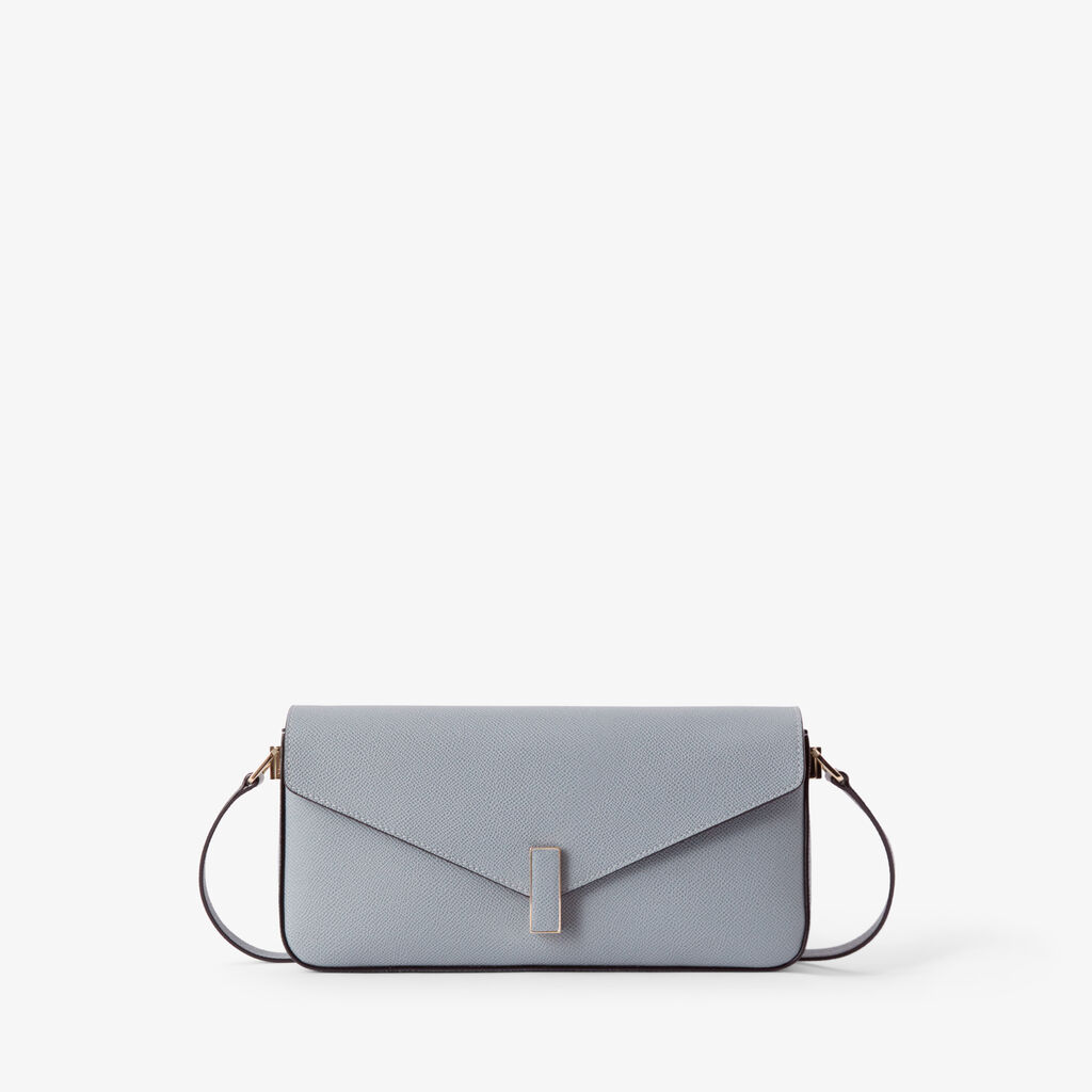 Iside Shoulder Bag - Niagara Blue - Vitello Millepunte Soft - Valextra - 1