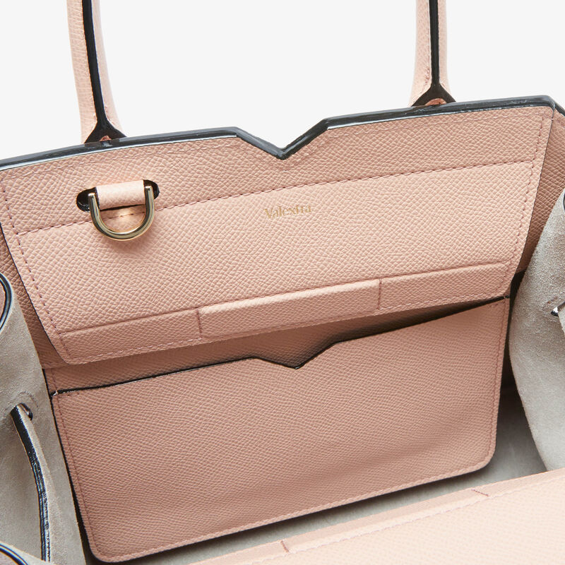 Milano Two Handles Mini Bag - Bonne Mine Pink - Millepunte Soft calf leather - Valextra - 3