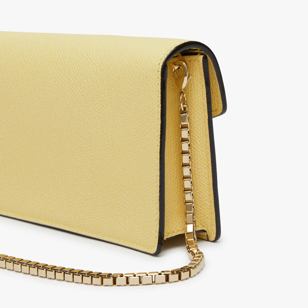 Iside Clutch - Vanilla Yellow - Vitello VS - Valextra - 5