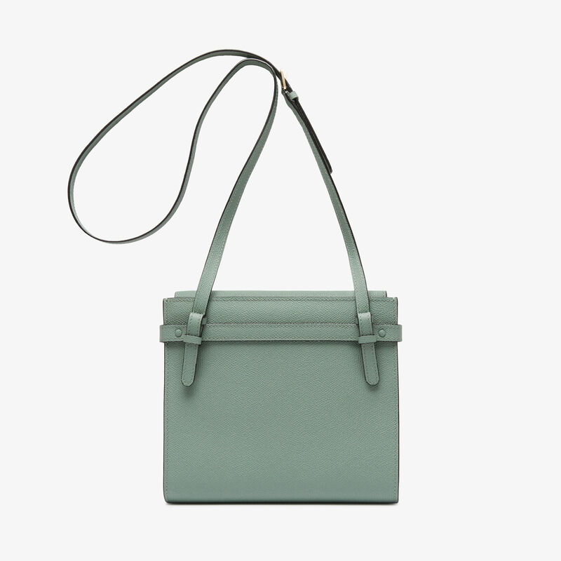 Brera B-Tracollina Crossbody bag - Eucalyptus Green - Millepunte calf leather - Valextra - 5