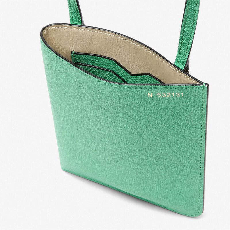Crossbody Soft - Spearmint Green - Millepunte calf leather - Valextra - 3