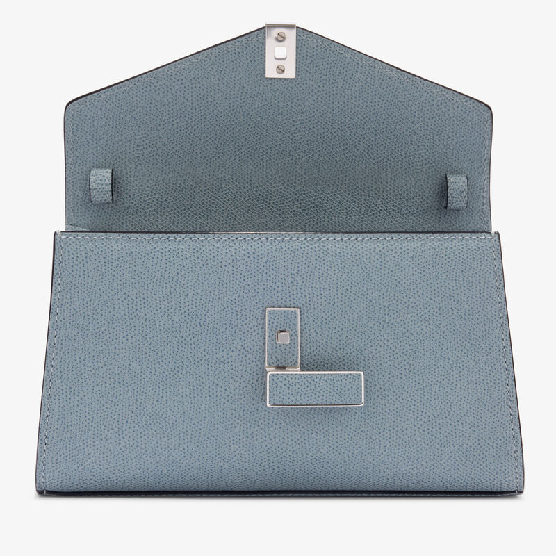 Borsa a Mano Iside T&igrave;n - Blu Niagara - Pelle di vitello Millepunte - Valextra - 7