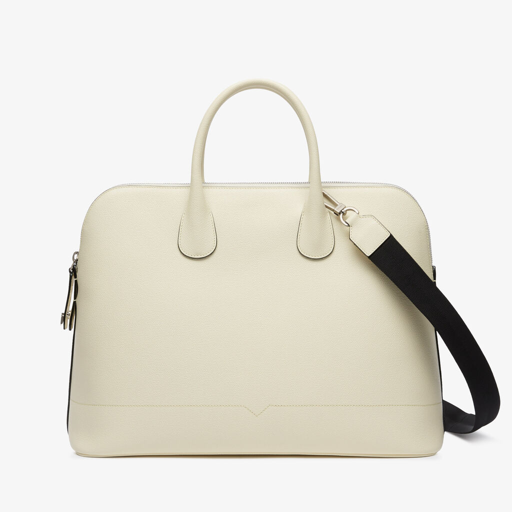 MyLogo Bowling Bag - Pergamena White - Vitello VS - Valextra - 1