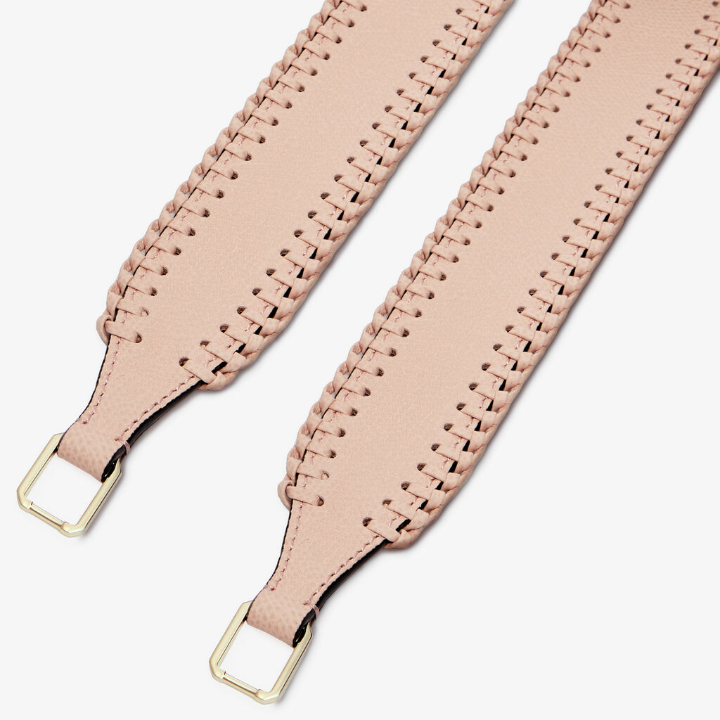 Braided Shoulder Strap - Bonne Mine Pink - Vitello VS-Infilatura Punto Festone - Valextra - 3