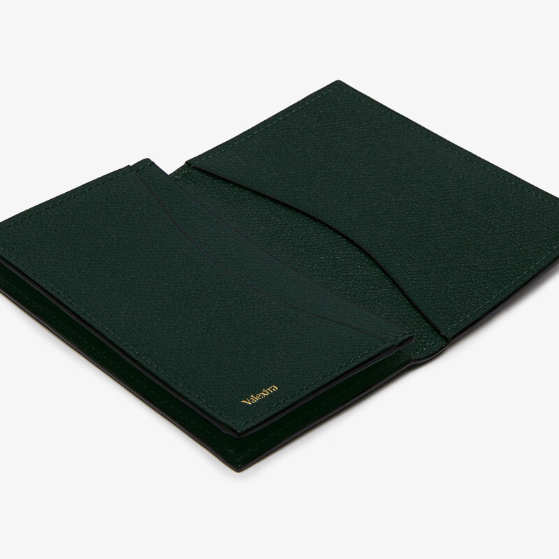 Porta Carte Di Credito Onda - Verde Valextra - Pelle di vitello Millepunte - Valextra - 2