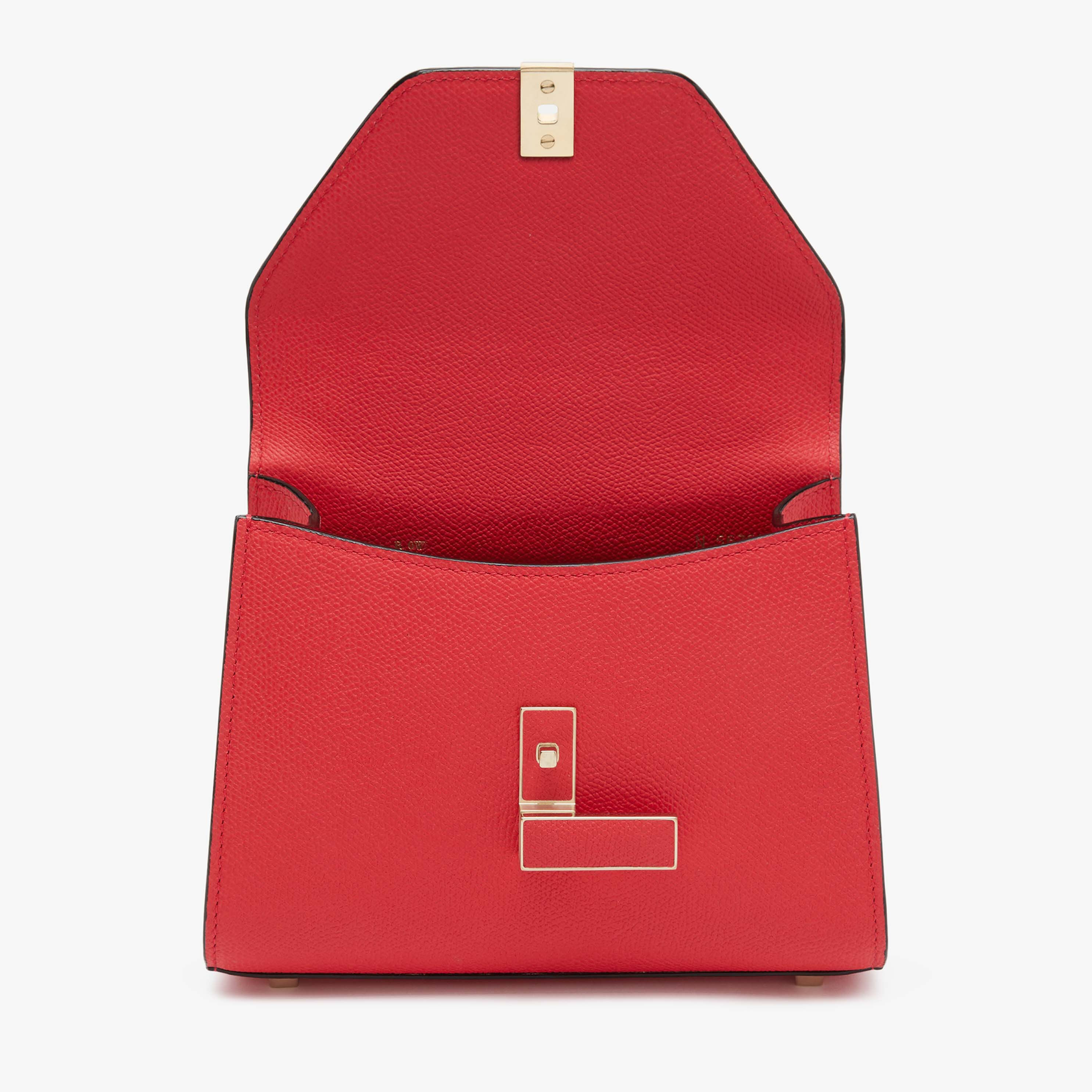 Women s Red Luxury Leather Crossbody Bag Valextra Iside