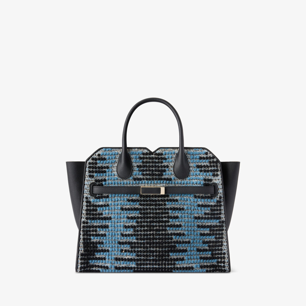 Milano Sunset Pibiones Two Handles Medium Bag - - Tessuto Pibiones Tramonto/Vitello Millepunte Soft - Valextra - 1