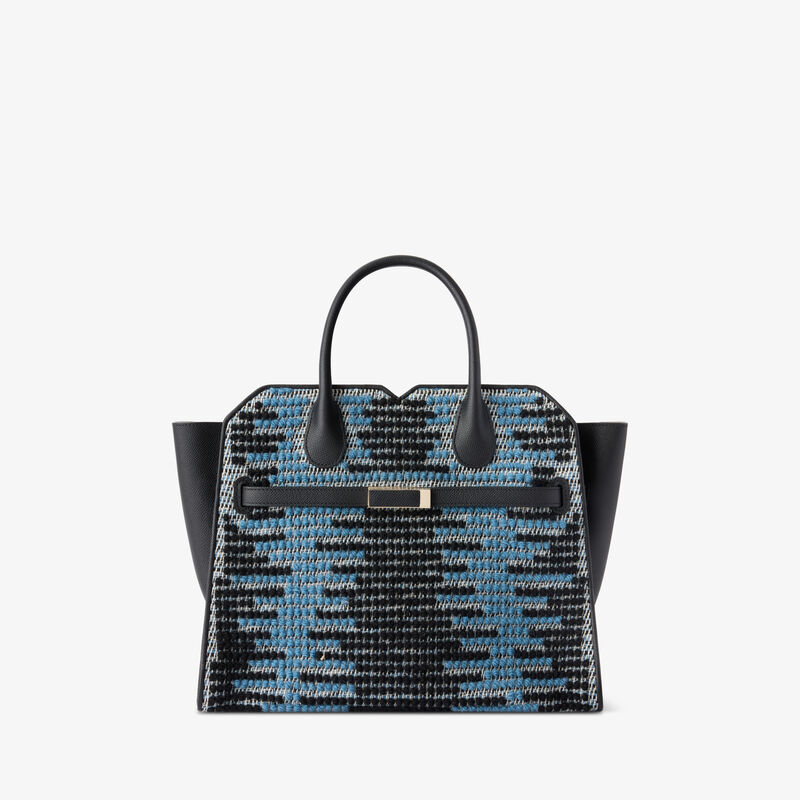 Milano Sunset Pibiones Two Handles Medium Bag -  - Tessuto Pibiones Tramonto/Vitello Millepunte Soft - Valextra - 1