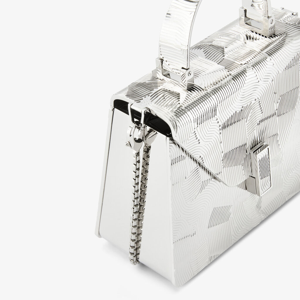 Iside Crossbody Minaudiere Bag -  - Metallo Ondulato - Valextra - 3