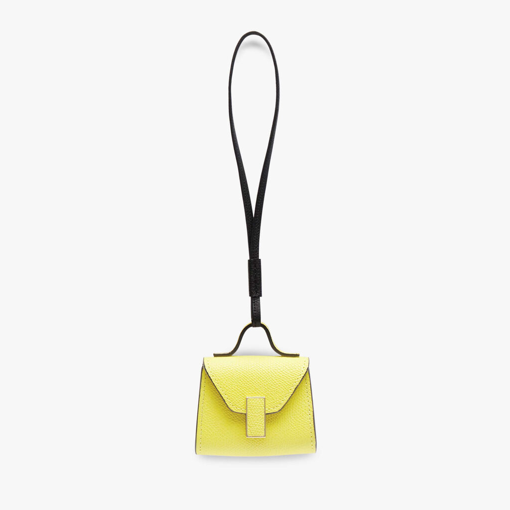 Iside Charm - Citrine Yellow/Black - Vitello VS - Valextra - 1