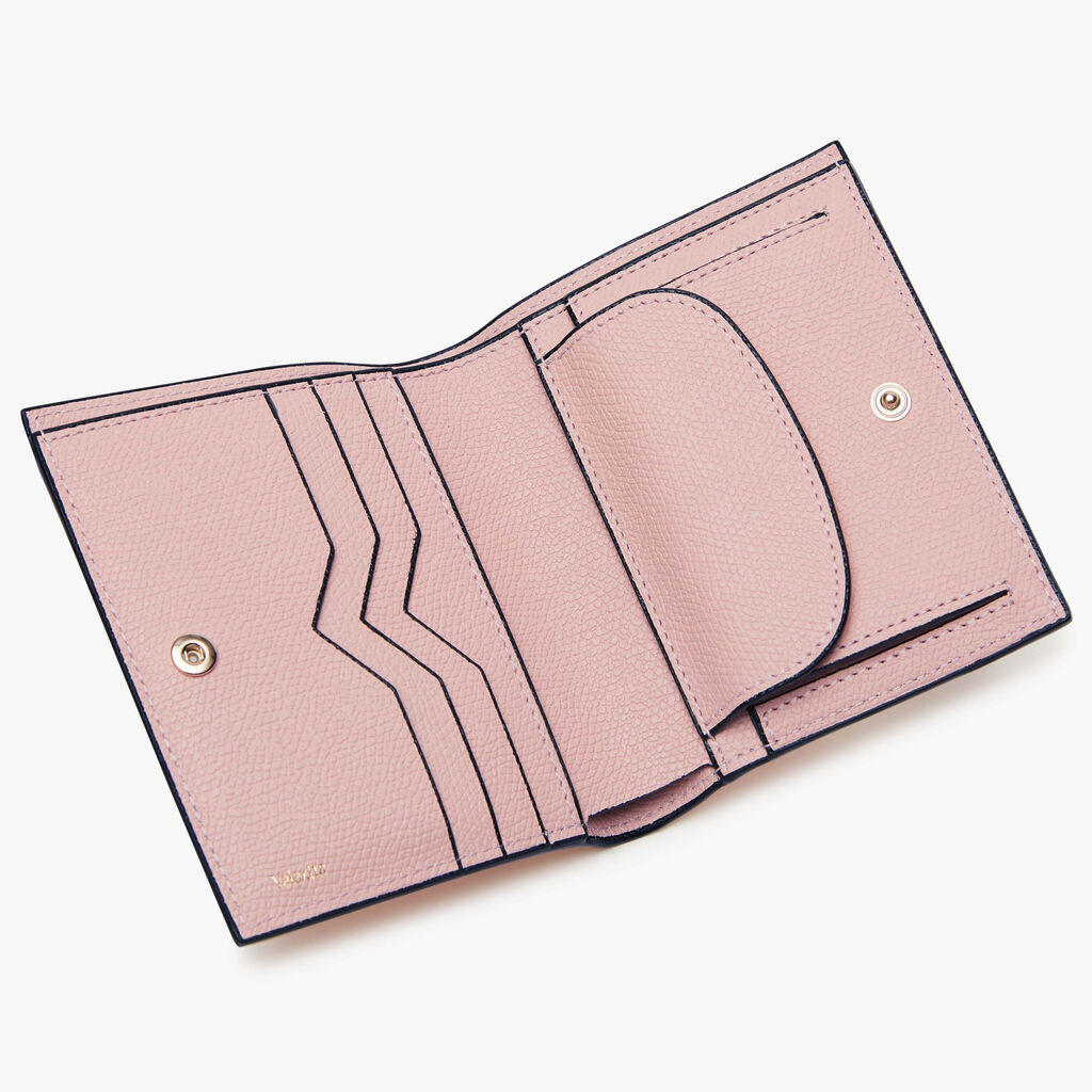 Compact Wallet 3 CC with Coin Purse - Peony Pink - Vitello VS - Valextra - 2
