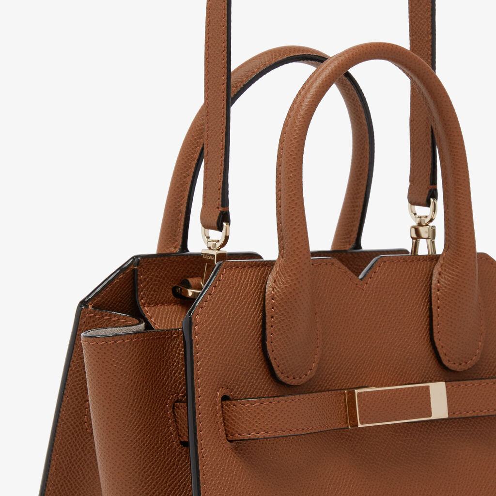 Milano Crossbody Micro Bag - Chocolate Brown - Vitello Millepunte Soft - Valextra - 5