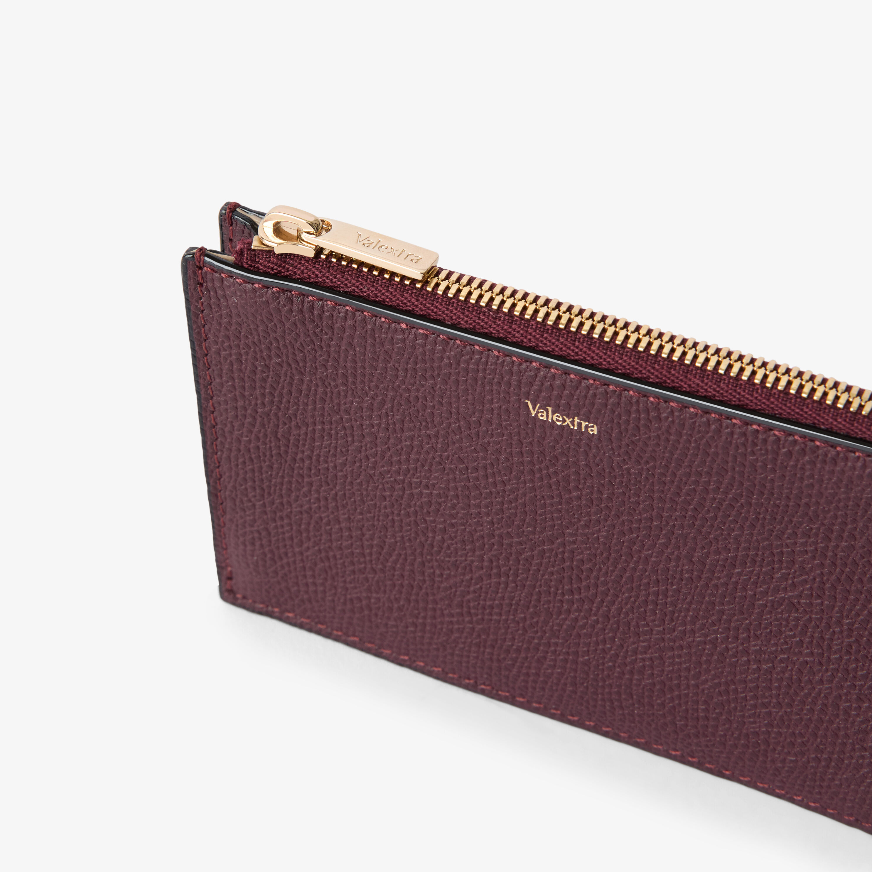 Luxury Leather Red Designer Card cases | Valextra