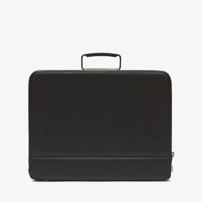 Premier Briefcase 24H - Black - Pavè calf leather - Valextra - 1