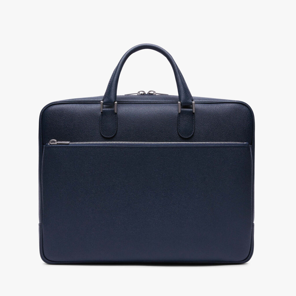 Avietta Briefcase with Zip 24h - Dark Blue - Vitello VS - Valextra - 1