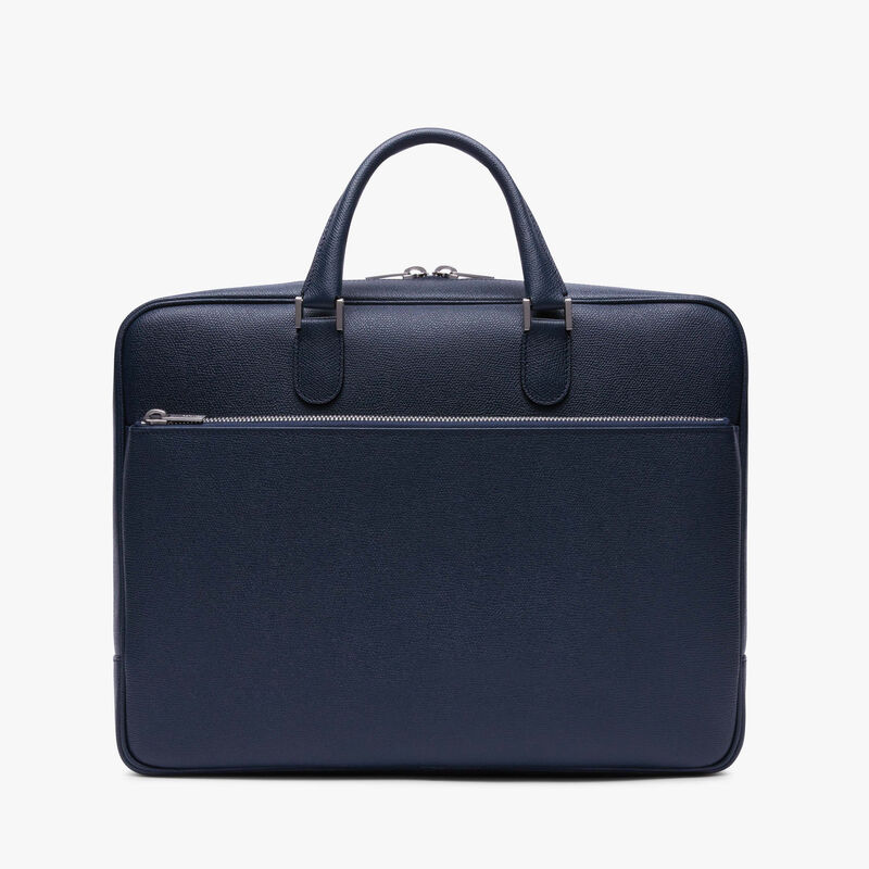 Avietta Briefcase with Zip 24h - Dark Blue - Millepunte calf leather - Valextra - 1