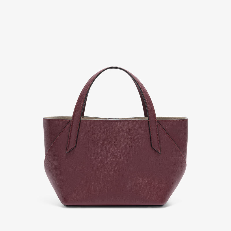 Gio Two Handles Bag - Claret Red - Millepunte Soft calf leather - Valextra - 5