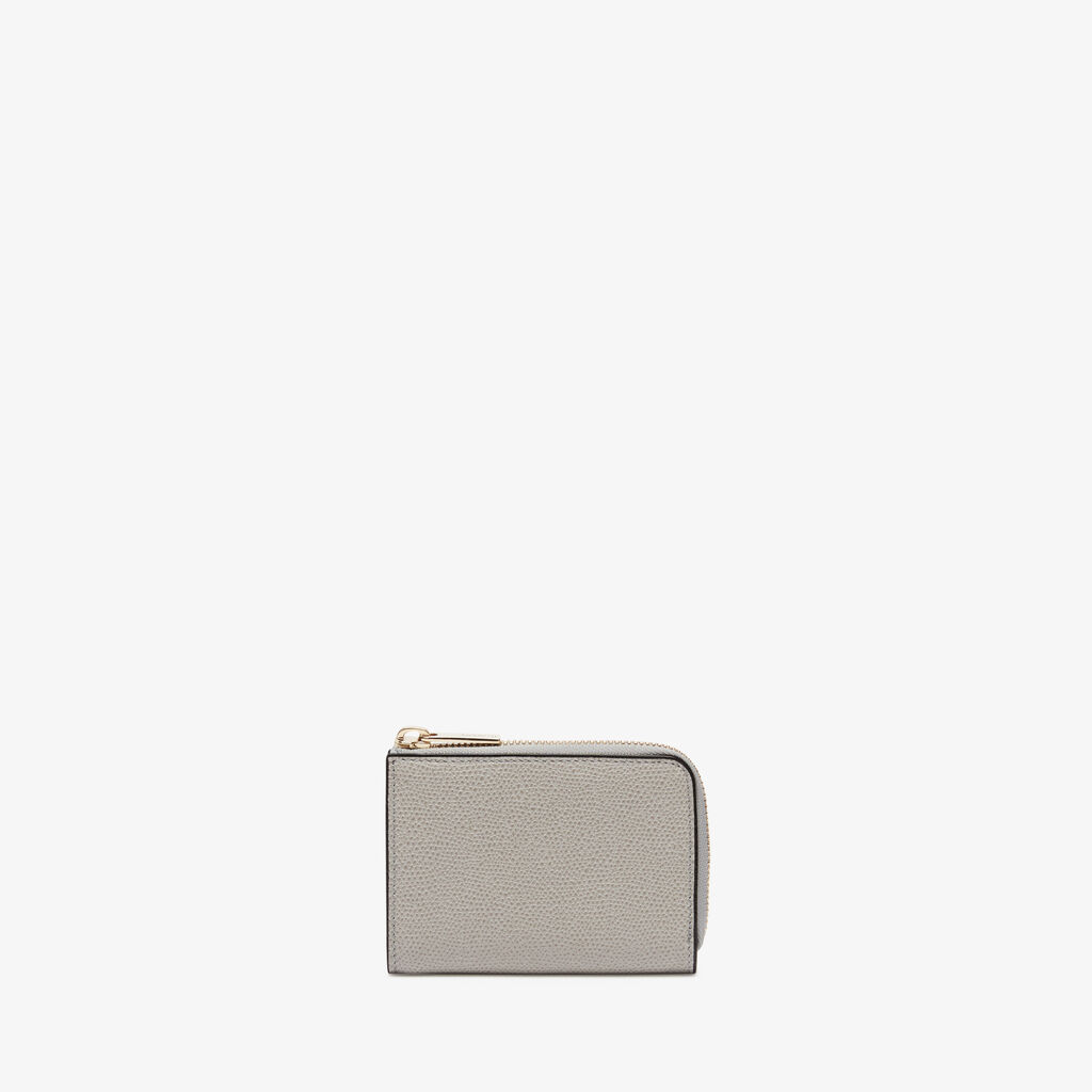 Key Holder Zip Around - Ash Grey - Vitello VS - Valextra - 1