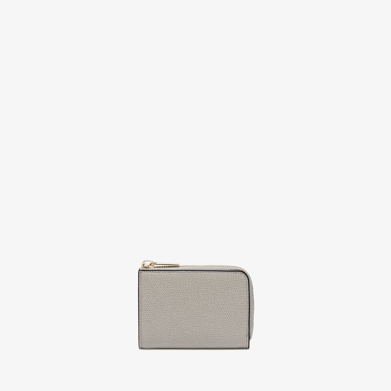 Key Holder Zip Around - Ash Grey - Millepunte calf leather - Valextra - 1