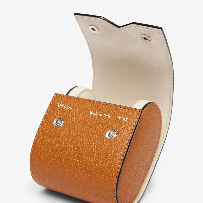 Single Watch Case - Havana Brown - Millepunte calf leather - Valextra - 3