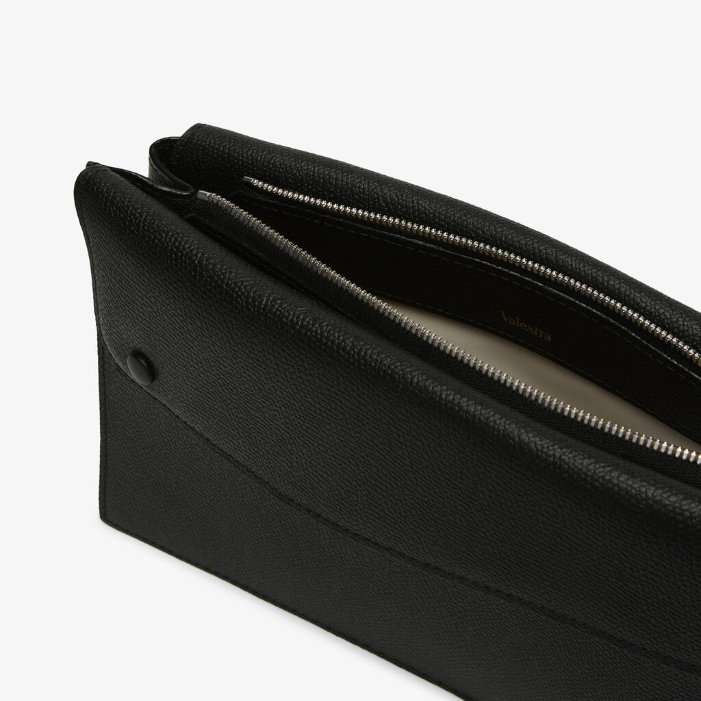 Borsa a tracolla Pocket - Nero - Vitello VS - Valextra - 3